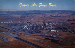 Air View of Travis Air Force Base California Postcard Postcard