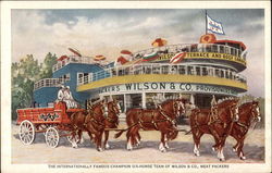 The Internationally Famous Champion Six-Horse Team of Wilson & Co., Meat Packers Postcard