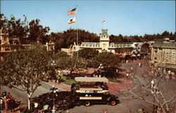 Town Square and Main Street - Disneyland Postcard