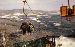 The Chairlift at the Spruce Peak Ski Area Stowe, VT Postcard Postcard