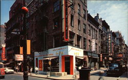 Looking up Pell Street in Chinatown New York, NY Postcard Postcard