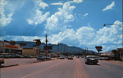 Main Street and Shoppinng Center near gate to Fort Huachuca Postcard