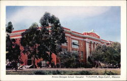 Alvaro Obregon School (Escuela), Baja California Postcard