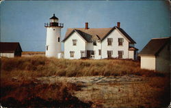 The Race Point Light on Cape Cod Provincetown, MA Postcard Postcard