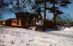 Winter Time at Eastman's Flume, Edaville Railroad, Rt. 58 South Carver, MA Postcard Postcard