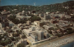 Aerial View of Capital Square, Downtown Madison Postcard