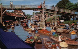 Floating Market (Wat-Sai) Postcard