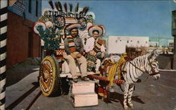 Colorful Donkey Carts Tijuana, Mexico Postcard Postcard