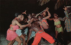 Dramatic Native Show Jamaica Postcard Postcard