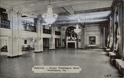 Ballroom of the George Washington Hotel Pennsylvania Postcard Postcard