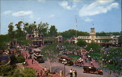 Town Square - Main Street, Disneyland Postcard