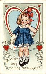 I Ain't Got to Eat No Worms Romance & Love Postcard Postcard