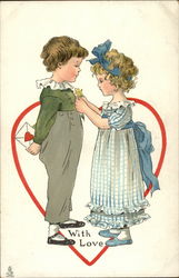 Young Boy and Girl - With Love Postcard