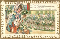 Mary, Mary Quite Contrary Postcard