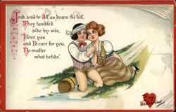 Jack and Jill Nursery Rhymes Postcard Postcard