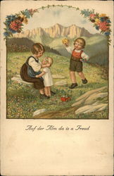 Auf der Alm da is a Freud Postcard Postcard