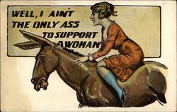 Well, I Ain't the Only Ass to Support a Woman Comic, Funny Postcard Postcard