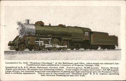 Locomotive No. 5320 "President Cleveland" B&O Locomotives Postcard Postcard