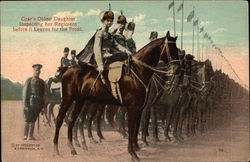 Czar's Oldest Daughter Inspecting Her Regiment Before It Leaves for the Front World War I Postcard Postcard