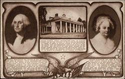 George and Martha Washington Postcard