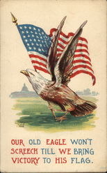 Our Old Eagle Won't Screech Postcard