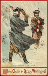 Washington at Valley Forge, Three Cheeers for George Washington! Presidents Postcard Postcard