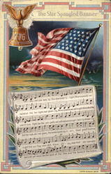 The Star Spangled Banner Songs & Lyrics Postcard Postcard