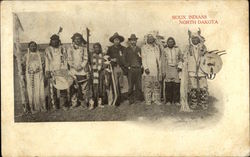 Sioux Indians North Dakota Native Americana Postcard Postcard