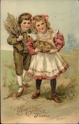 Best Easter Wishes With Children Postcard Postcard