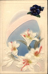 Lillies and Pansy Postcard