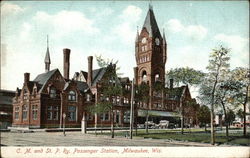 C.M. and St. P. Ry. Passenger Station Postcard