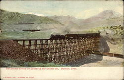 The Double Circle on Denver & Rio Grande Railway Mercur, UT Postcard Postcard