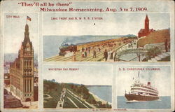 Views of Milwaukee Postcard