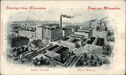 Miller's Brewery Milwaukee, WI Postcard Postcard