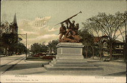 View of Soldiers' Monument Milwaukee, WI Postcard Postcard