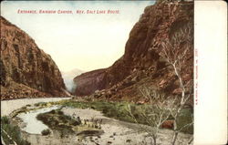 Entrance, Rainbow Canyon, Nevada Salt Lake Route Postcard