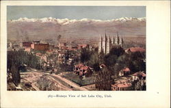 Birdseye View Salt Lake City, UT Postcard Postcard