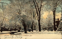 Corner of South & William Streets Auburn, NY Postcard Postcard