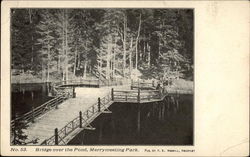 Bridge over the Pond, Merrymeeting Park Brunswick, ME Postcard Postcard