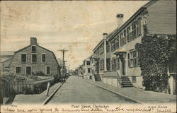 Looking Up Pearl Street Nantucket, MA Postcard Postcard