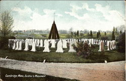 Soldiers Monument Cambridge, MA Postcard Postcard