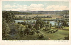 New England Views on Boston & Maine R.R. - Deerfield Valley Postcard