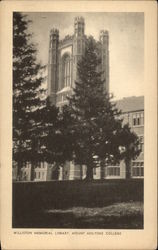 Williston Memorial Library, Mount Holyoke College Postcard