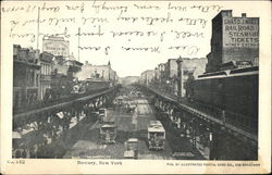 View of The Bowery Postcard