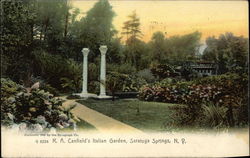 R.A. Canfield's Italian Garden Saratoga Springs, NY Postcard Postcard