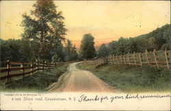 Looking Along Shore Road Postcard