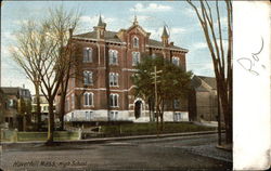 High School Building Haverhill, MA Postcard Postcard