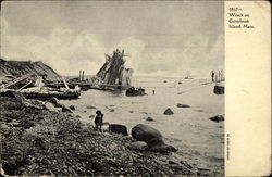 Wreck on Cuttyhunk Island Massachusetts Postcard Postcard