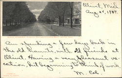 Main Street, Looking Toward College Hall Olivet, MI Postcard Postcard