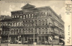 Clarendon Hotel and Main Business Center Zanesville, OH Postcard Postcard